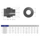 Муфта ПВХ Effast RGRBMG050G разборная, с наружной резьбой d50x2"