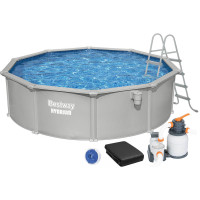 Сборный бассейн Bestway Hydrium 56384 (460х122 см) с песочным фильтром, лестницей и тентом