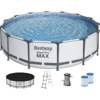 Каркасный бассейн Bestway 56950 (427х107 см) с картриджным фильтром, тентом и лестницей