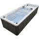 Плавальний SPA басейн Aquajoy Equilibrium (580х220х150 см), Сріблясто-білий мармур