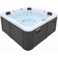 СПА-бассейн Aquajoy Riviera (200х200х90 см), серебристо-белый мрамор, с динамиками и LED-подсветкой