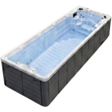 Плавальний SPA басейн Aquajoy Infinity (780х228х150 см), Сріблясто-білий мармур