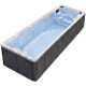 Плавальний SPA басейн Aquajoy Infinity (780х228х150 см), Сріблясто-білий мармур