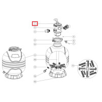 Кран шестиходовой Emaux 1.5'' Т/MFV 88281550B, (верхнее подключение)