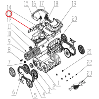 Уплотнительная коробка для сенсора к пылесосу Wybotics WY200, (Sensor seal box №13/WY200)