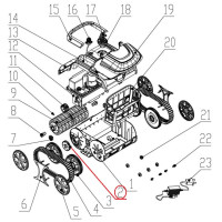 Шестерня колеса к пылесосу Wybotics WY200 (No 2 S.WY3312Pro.001)
