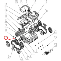 Циліндрична шестерня до пилососа Wybotics WY200, (cylindrical gea №7/WY200)