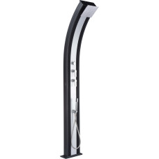 Душ солнечный Aquaviva Hybride Dada Curve алюминиевый с мойкой для ног, антрацит DS-D363NX, 40 л