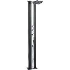 Душ солнечный Aquaviva Hybride Dada Straight алюминиевый с мойкой для ног, антрацит DS-D463NX, 40 л