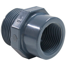 Перехідник ПВХ Hidroten 1002472, різьбове з'єднання НР-ВР, 3/4"-1/2"