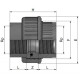 Муфта ПВХ Effast RERBOE090I разборная с внутренней резьбой, 3"