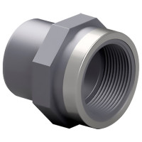 Адаптер-втулка ПВХ Effast RGRAFR032C з металевим кільцем, d32x3/4"