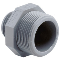 Ниппель переходной ПВХ Hidroten 1002458, НР-НР, d2"-1"