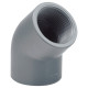 Колено резьбовое 45° ПВХ Hidroten 1002315, ВР/ВР, d1 1/2"