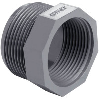 Втулка-футорка ПВХ Effast RERRCE025B коротка, різьбова 3/4"x1/2"