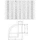 Колено ПВХ Hidroten 1001001, 90°, d25 мм