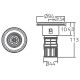Форсунка гідромасажна Emaux EM0044, Dark Grey