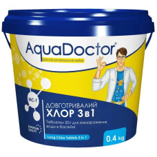 Хлор 3 в 1 для басейну AquaDoctor MC-T 0.4 кг (таблетки по 20 г)