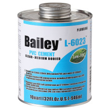 Клей для труб ПВХ Bailey L-6023 946 мл, прозрачный
