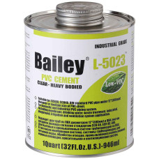 Клей для труб ПВХ Bailey L-5023 946мл (для больших диаметров ПВХ труб), прозрачный