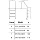 Сходи для басейну Hayward Standard (2 сходинки), для вузького борту, AISI-316