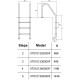 Сходи для басейну Hayward Standard (3 сходинки), для широкого борту, AISI-304