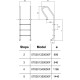 Сходи для басейну Hayward Mixta (4 сходинки), для вузького борту, AISI-304
