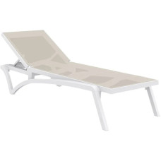 Шезлонг Aquajoy Pacific, белый с серо-коричневым