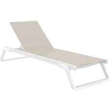 Шезлонг Aquajoy Tropic, белый с серо-коричневым