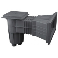 Скімер під лайнер Emaux EM0140-SV Wide, латунні вставки, темно-сірий